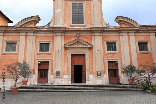 San Francesco a Ripa Church Facade in Rome, Italy