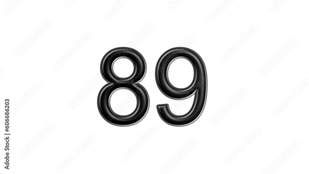 89 black lettering white background year number 89 black lettering white background year number
