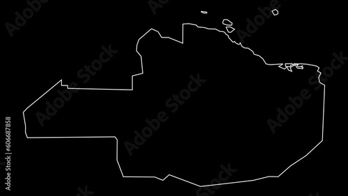 East Sepik province map of Papua New Guinea outline animation photo