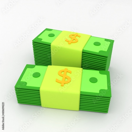 3d icon money, dollar