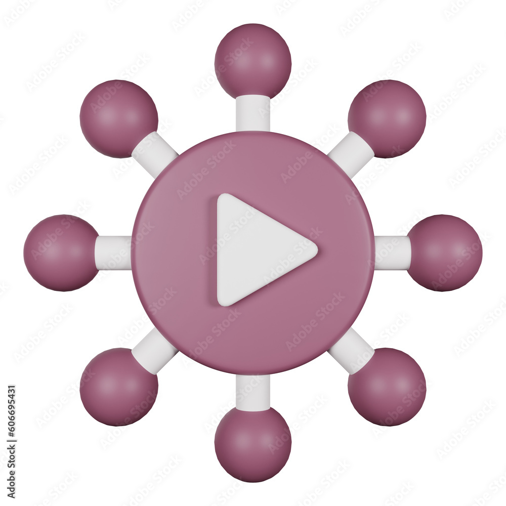 3d icon viral isolated on transparent background 3d icon viral isolated on transparent background
