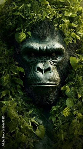"Wild Majesty: A Portrait of Nature's Gorilla" | Creative Concept Design | Generative AI Artwork