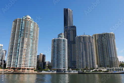 Hochhäuser am Brisbane River City Brisbane in Queensland © Falko Göthel