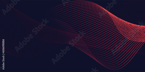 Blue abstract background and red dot 