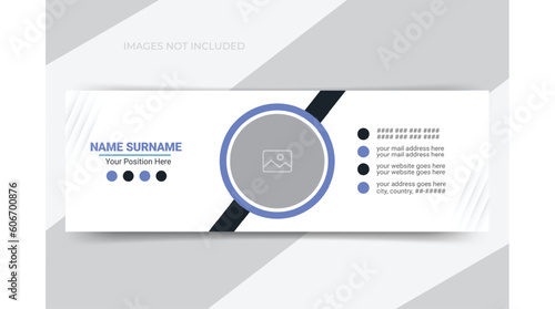 Clean and simple mail signature or mail footer template design