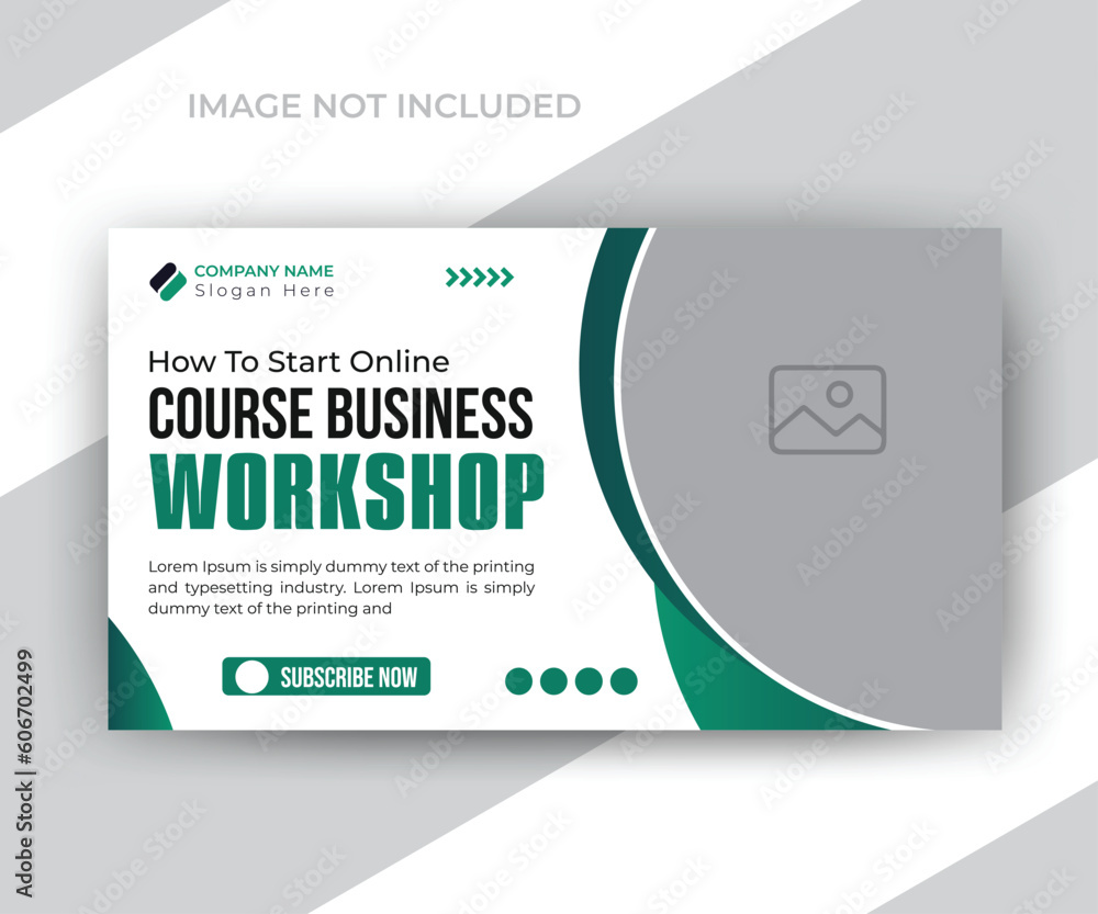 Fototapeta premium Corporate business and digital marketing timeline video thumbnail or web banner template