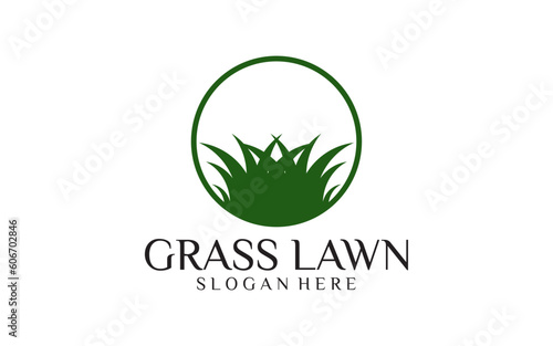 Grass lawn Care logo design