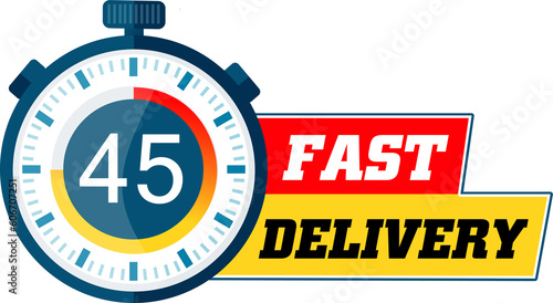 fast delivery consegna rapida 45 minuti ore giorni photo