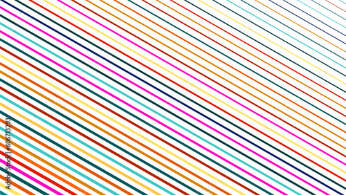 Abstract geometric vector background of diagonal parallel colored lines. Modern colors.