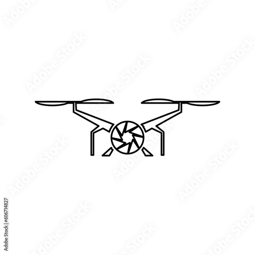 drone quadcopter icon vector on white background