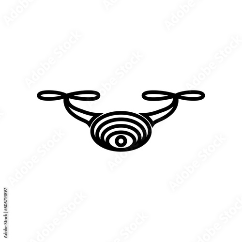 drone quadcopter icon vector on white background