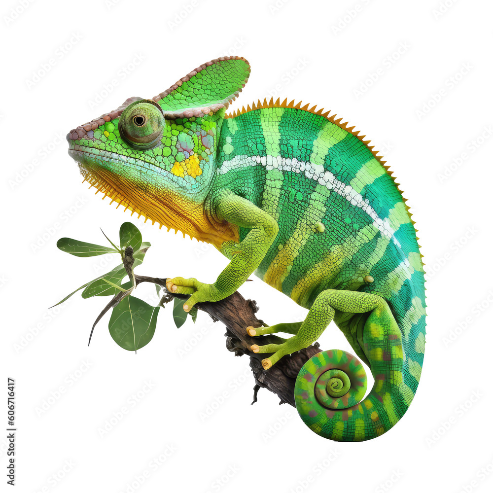 Obraz premium chameleon isolated on white.