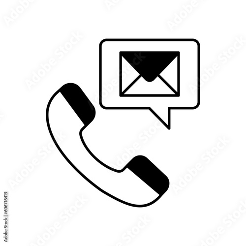 Mail helpline Glyph Vector Icon that can easily edit or modify


