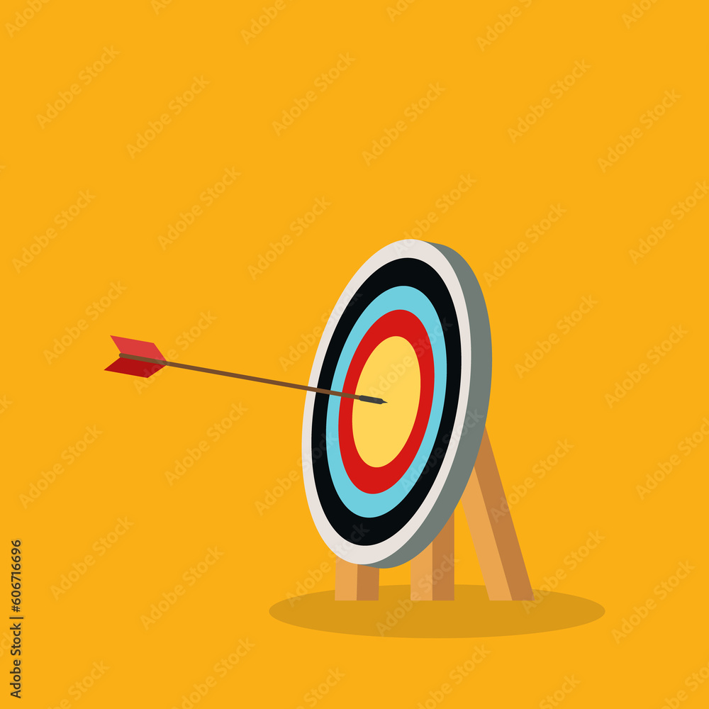 Bullseye. Success. Arrow Hitting Center Of Target Bullseye. Success. Arrow Hitting Center Of Target