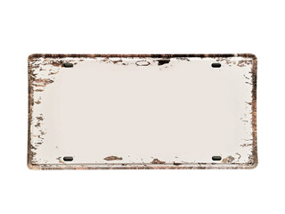 license plate blank isolated