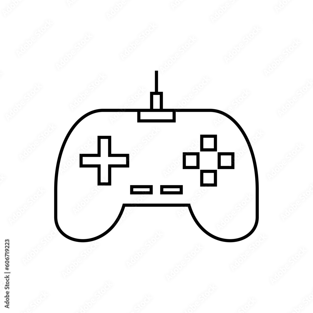Minimal Gaming Symbol - Stream modern Games - Wireless Controller Icon - Vector Minimal Gaming Symbol - Stream modern Games - Wireless Controller Icon - Vector