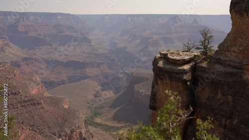 Grand Canyon South Rim Cliffs from Bright Angel Trail Arizona USA