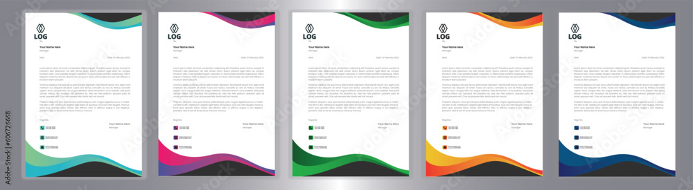 Fototapeta premium New Corporate And Creative Professional Business Elegant,Modern letterhead template design in minimalist style a4