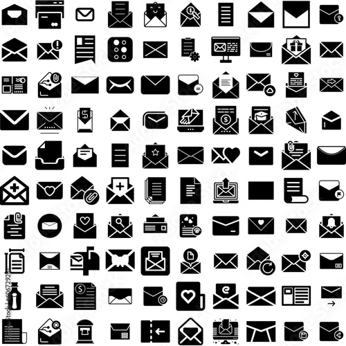 Collection Of 100 Letter Icons Set Isolated Solid Silhouette Icons Including Font, Alphabet, Type, Typography, Illustration, Vector, Letter Infographic Elements Vector Illustration Logo