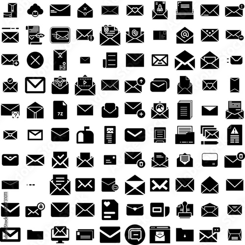 Collection Of 100 Letter Icons Set Isolated Solid Silhouette Icons Including Alphabet, Letter, Illustration, Vector, Font, Typography, Type Infographic Elements Vector Illustration Logo