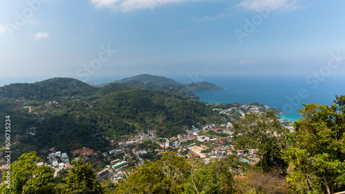 view of the sea and mountains in Phuket, Thailand © PIKSL