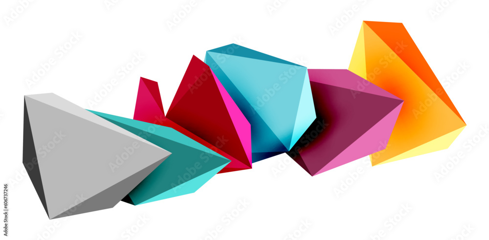3d low poly triangle design elements 3d low poly triangle design elements