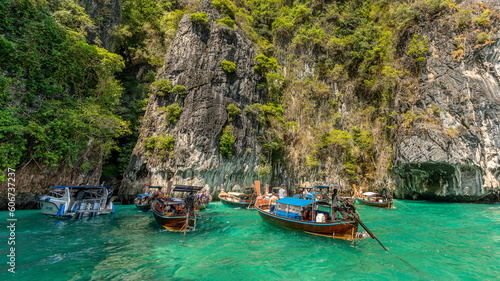 Long tail boats in Krabi, Thailand