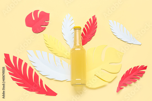 Refreshing yellow beverage ...