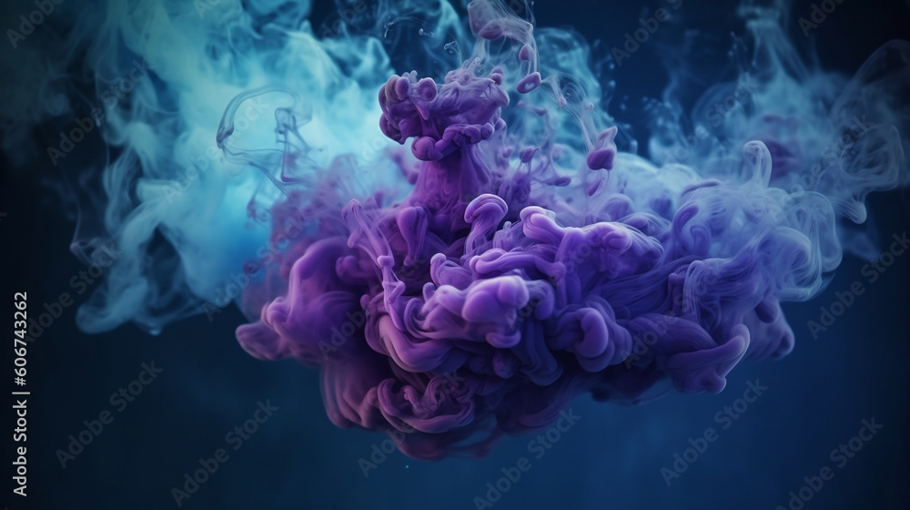 Splash of blue liquid. Generative AI Splash of blue liquid. Generative AI
