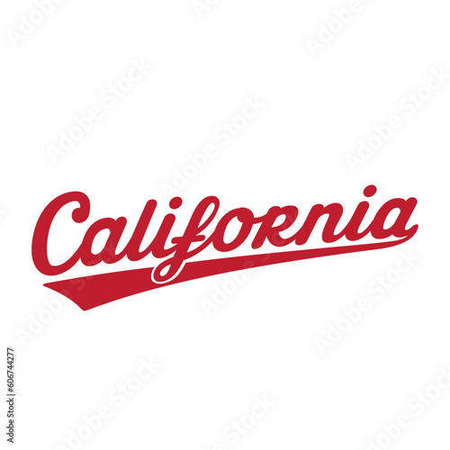 California lettering design. California, United States, typography design. California, text design. Vector and illustration.