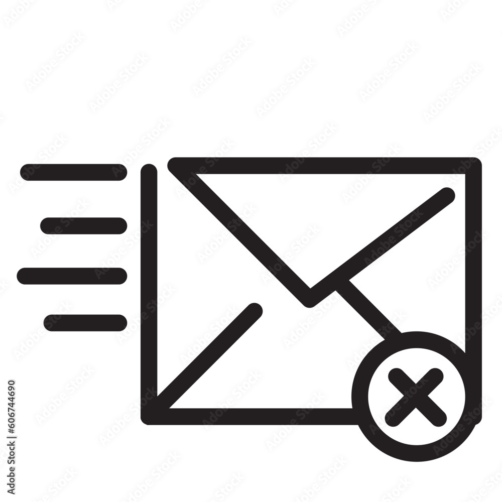 delivered mail line icon delivered mail line icon