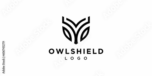 Owl Shield Logo Design Security Symbol Icon Vector EPS 10