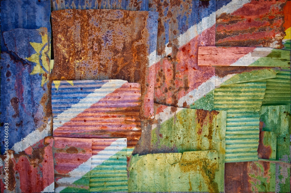 Abstract background image of the flag of Namibia Abstract background image of the flag of Namibia