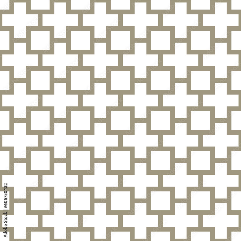 A seamless pattern with gold squares and a gold border A seamless pattern with gold squares and a gold border