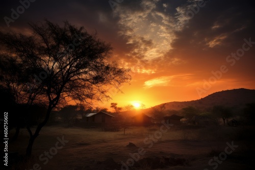 Ai generated illustration of sunset © Marius