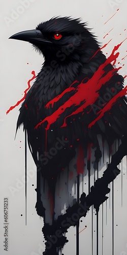 Black Crow/Raven Art Illustrations, crow art wallpaper, corvus corax, black bird, bird background hd wallpaper, black bird raven art photo