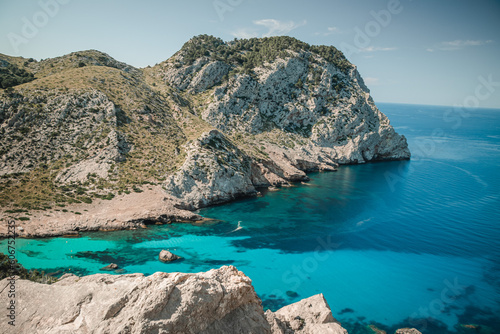 Beautiful view of a bay near Cap de Formentor on Mallorca