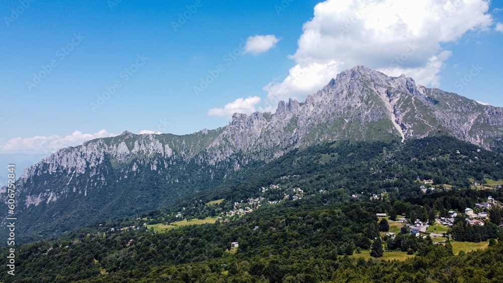 Low angle shot of the rocky Grigna mountain in Italy