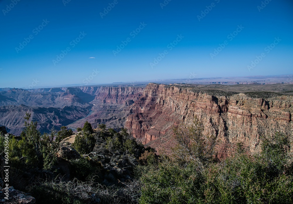 Picturesque landscape of the Grand Canyon, tourist attraction in Arizona, USA