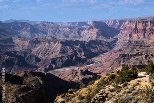 Picturesque landscape of the Grand Canyon and Colorado river in Arizona, USA