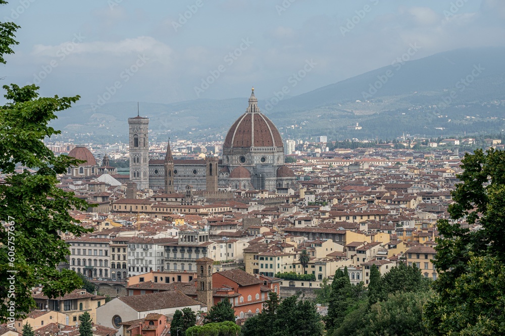 Beautiful view of the buildings of Florence, Tuscany, Italy