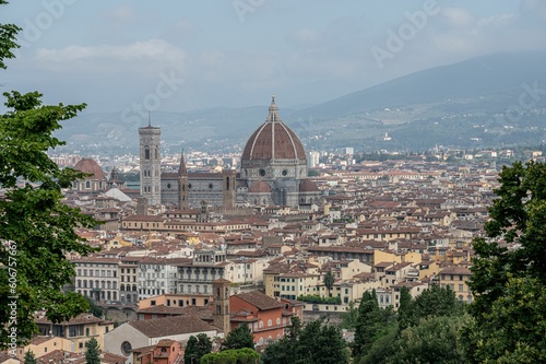 Beautiful view of the buildings of Florence  Tuscany  Italy