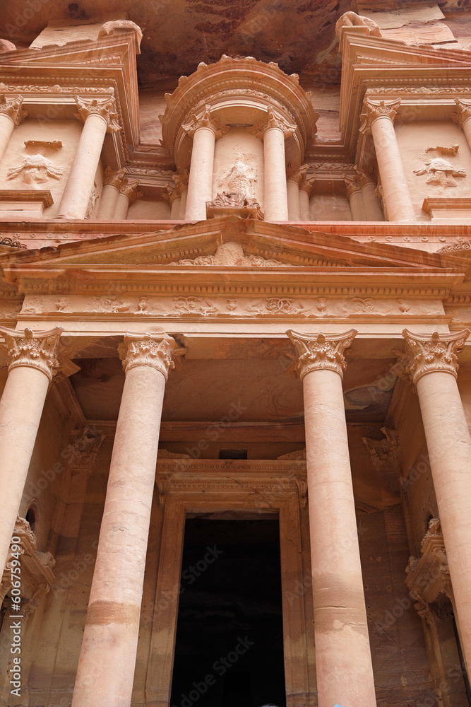 jordania petra ciudad perdida el tesoro-al khazna nabateo desfiladero rosa esculpida en la roca 4M0A0861-as23