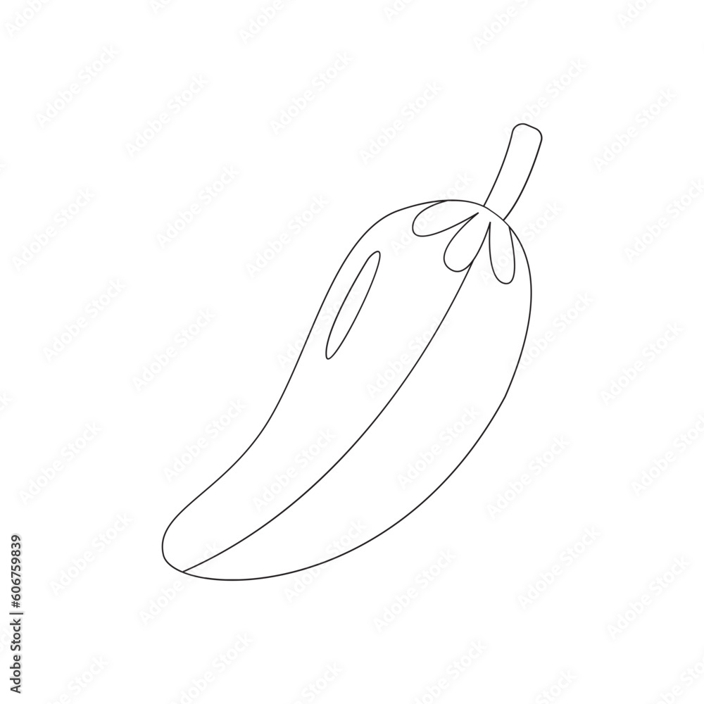 Chili Cinco De Mayo Outline 2D Illustrations Chili Cinco De Mayo Outline 2D Illustrations