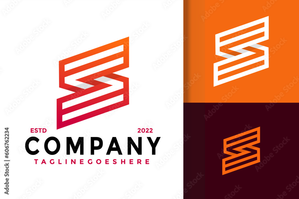 Fototapeta premium Company logo sample with the letter S.