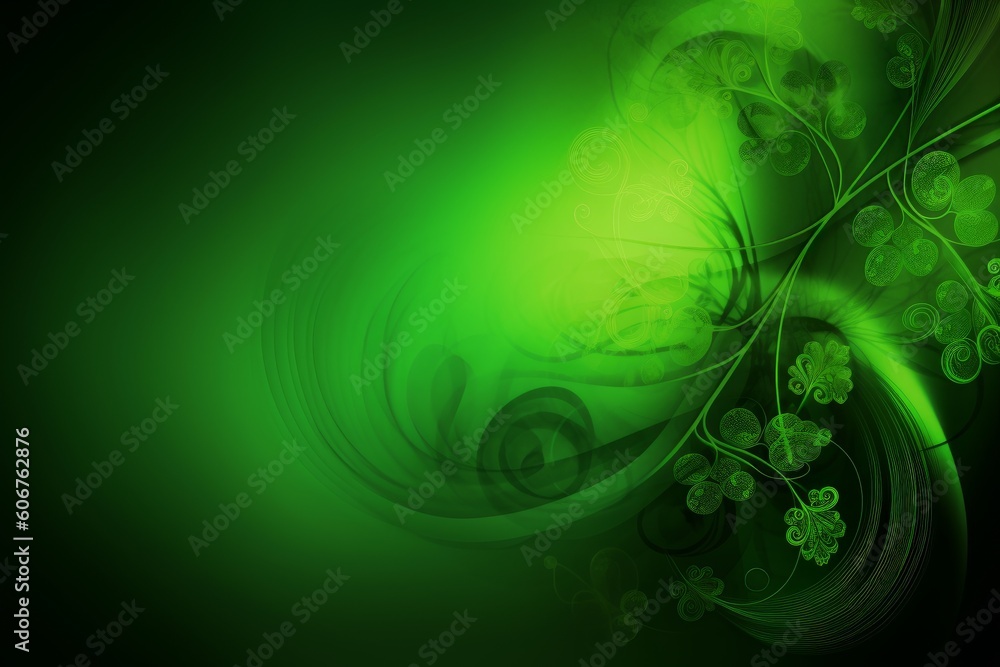 St. Patrick's day abstract green background, Generative ai St. Patrick's day abstract green background, Generative ai