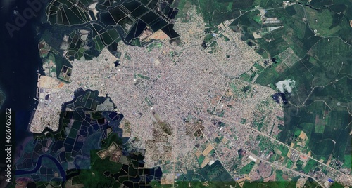 3D Buildings Rendering Machala Ecuador HD satellite image photo
