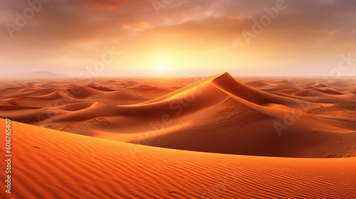 desert dunes as a background at sunset