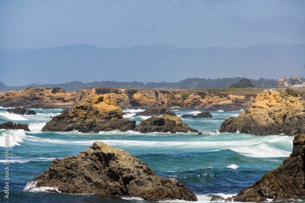 Beautiful shot of the Glass Beach adjacent to MacKerricher State Park near Fort Bragg, California Beautiful shot of the Glass Beach adjacent to MacKerricher State Park near Fort Bragg, California