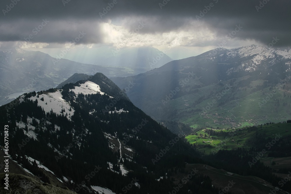 Snowy mountains in Switzerland